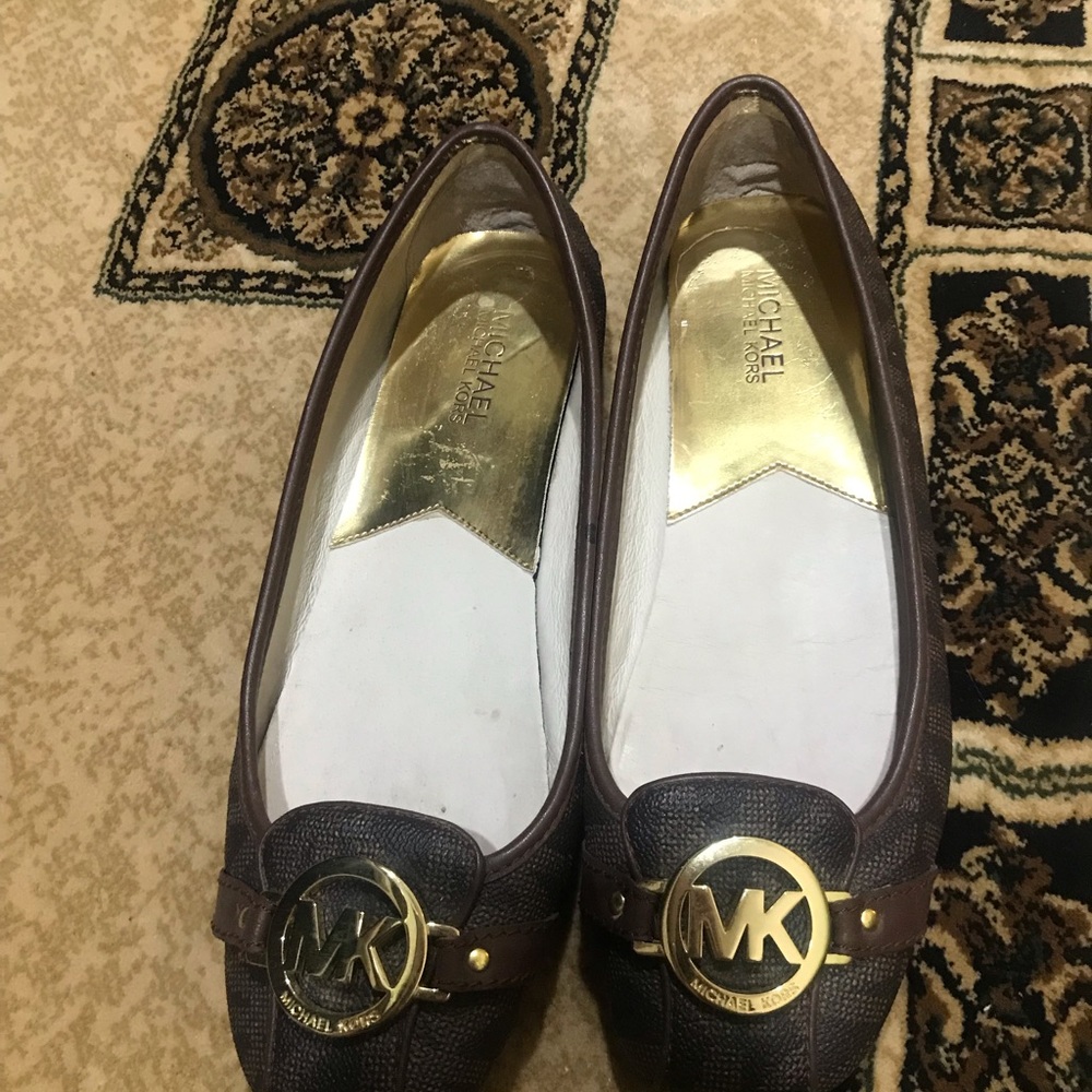 MICHAEL KORS SIZE 10 FLATS BROWN - Picture 9 of 10